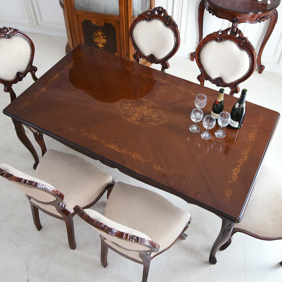 イタリアン マリナ グランデ 長方形 ダイニングセット7P 6人掛け ジュリアチェア 幅165cm 画像11