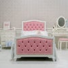 姫系シングルベッド ピンク 白家具 ロココ調 画像5