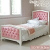 姫系セミダブルベッド ピンク 白家具 ロココ調 画像1サムネイル