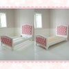 姫系セミダブルベッド ピンク 白家具 ロココ調 画像10