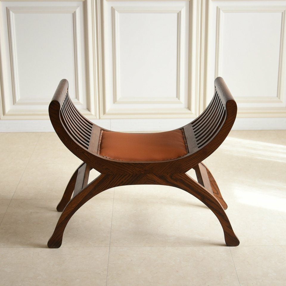 アンティーク調 スツール 英国調 足置き オーク材 玄関椅子 高級 画像14