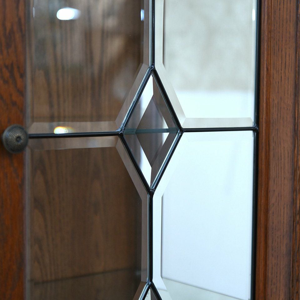 アンティーク調 ショーケース 英国調 キャビネット オーク材 飾り棚 画像14