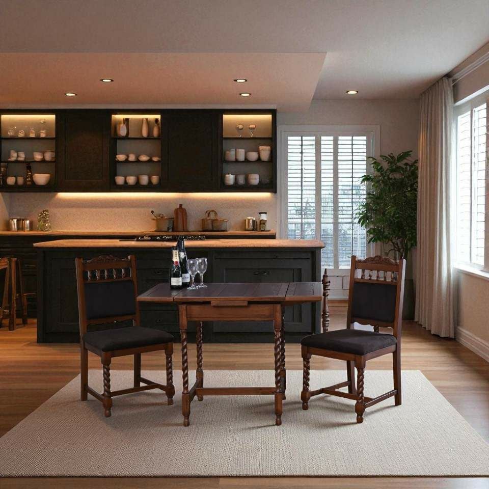 アンティーク調 伸長式 テーブル 英国調 ダイニングテーブル オーク材 高級 画像8