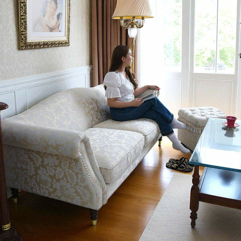 ヨーロピアン クラシック ロココ調 3人掛けソファ 3Pソファ 画像5