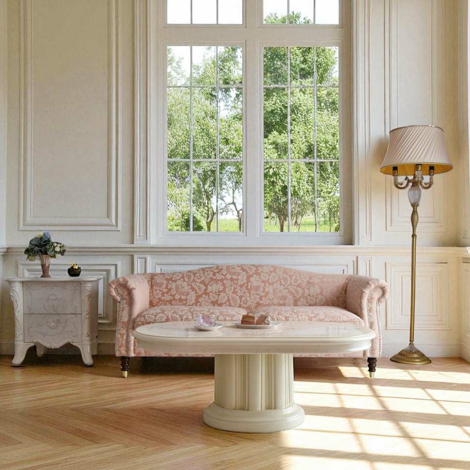 ヨーロピアン クラシック 姫系 ロココ調 3人掛けソファ 3Pソファ 画像3