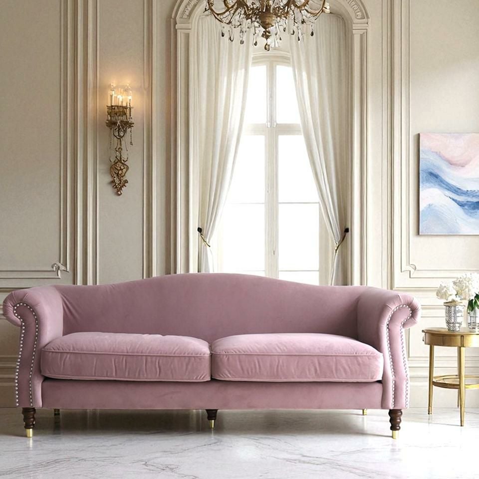 ヨーロピアン クラシック ロココ調 3人掛けソファ 3Pソファ ベルベット 画像6