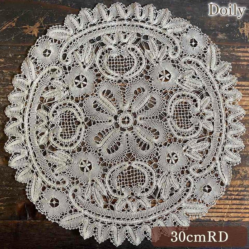 ドイリー ラウンド 敷物 花瓶敷 テーブルリネン レース 画像1サムネイル