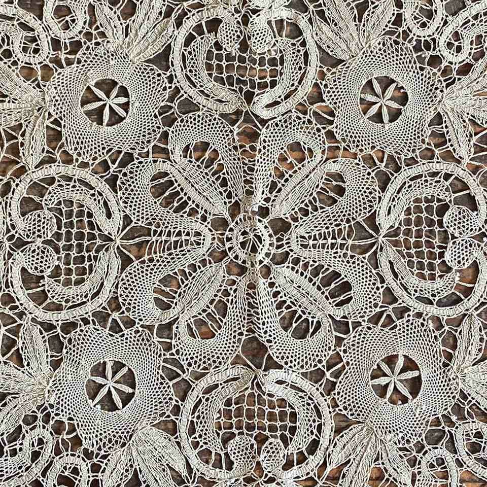 テーブルセンター オーバル テーブルリネン 敷物 レース 画像2