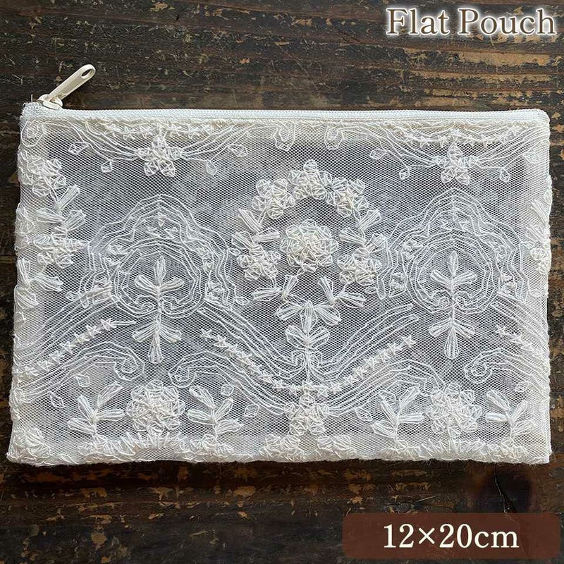 ビニールフラットポーチ ポーチ 化粧ポーチ 旅行用 レース 画像1サムネイル