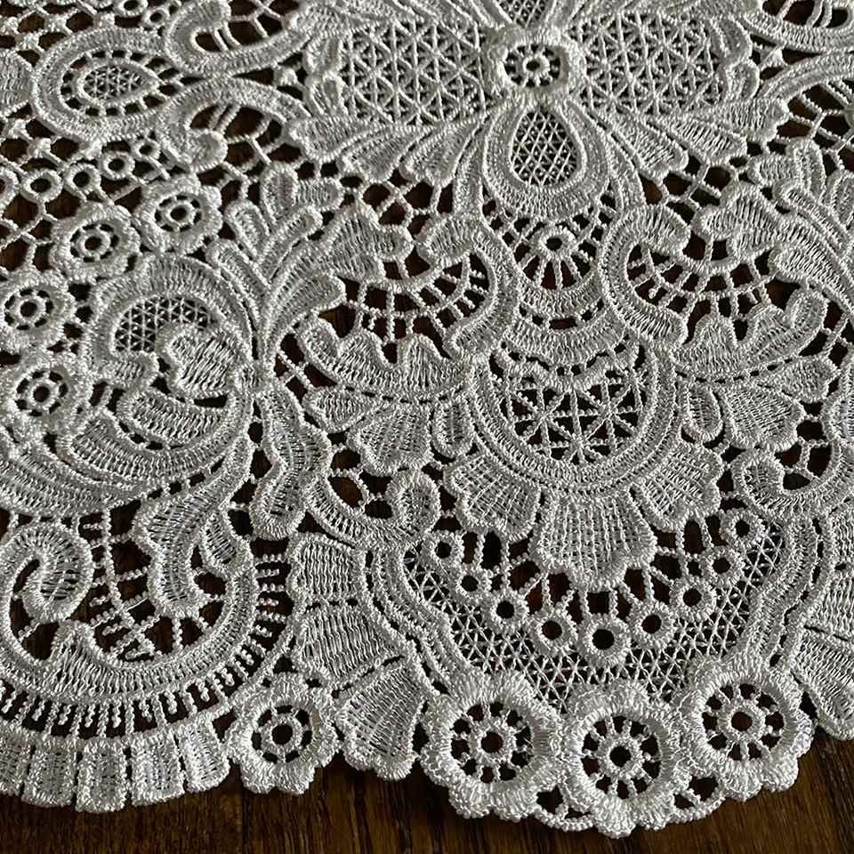 テーブルセンター オーバル テーブルリネン 敷物 レース 画像3