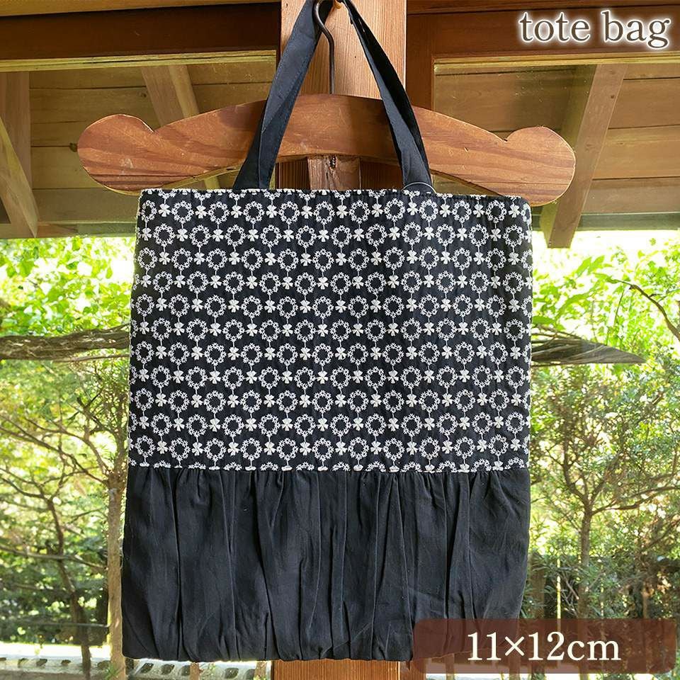 ギャザートートバッグ バッグ 鞄 サブバッグ レース 画像1サムネイル