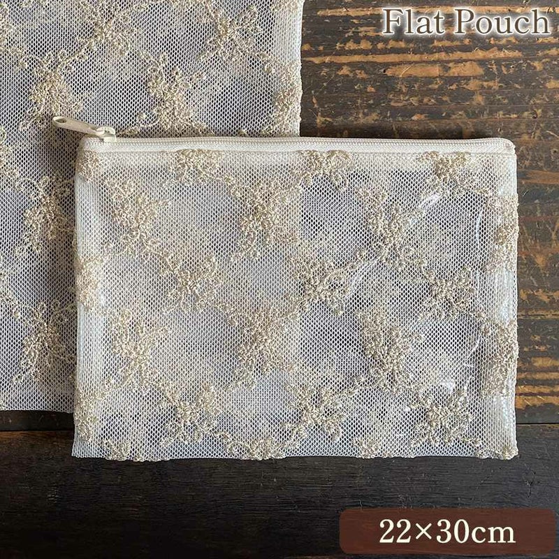 ビニールフラットポーチ ポーチ 化粧ポーチ 旅行用 レース 画像1サムネイル