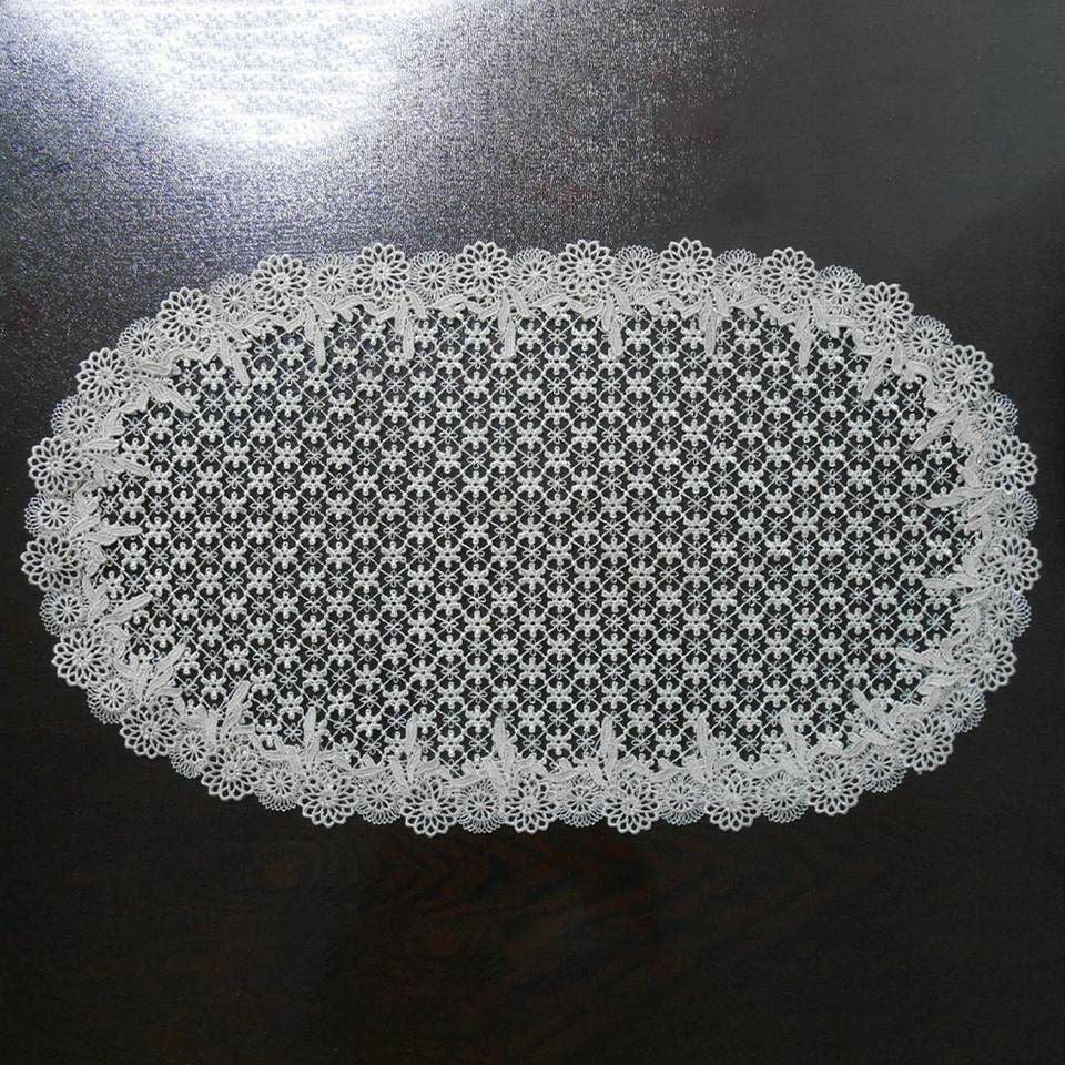 テーブルセンター オーバル テーブルリネン 敷物 レース 画像4