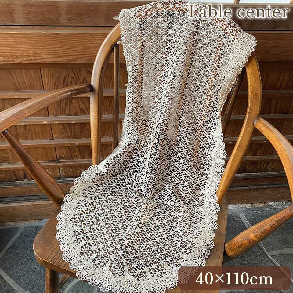 テーブルセンター オーバル テーブルリネン 敷物 レース 画像1サムネイル