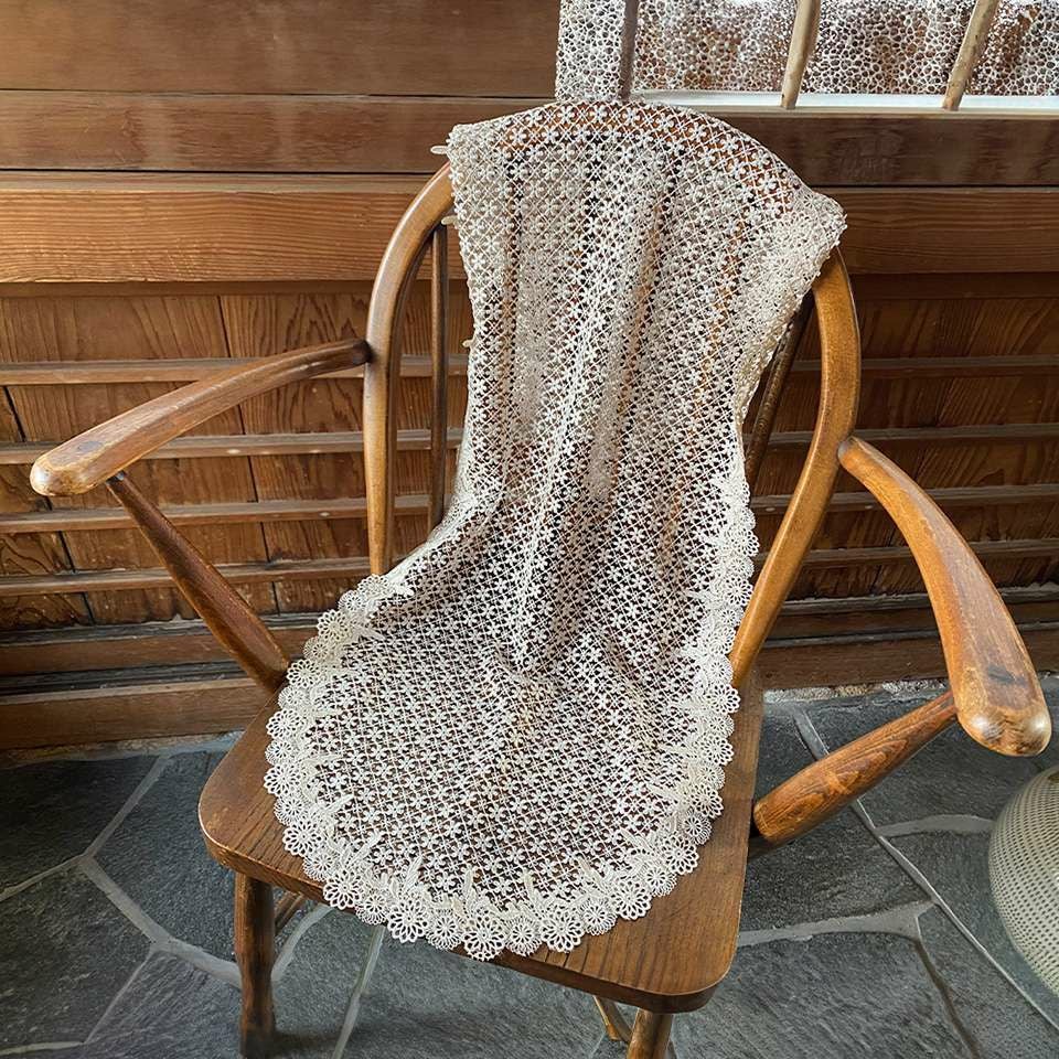 テーブルセンター オーバル テーブルリネン 敷物 レース 画像4