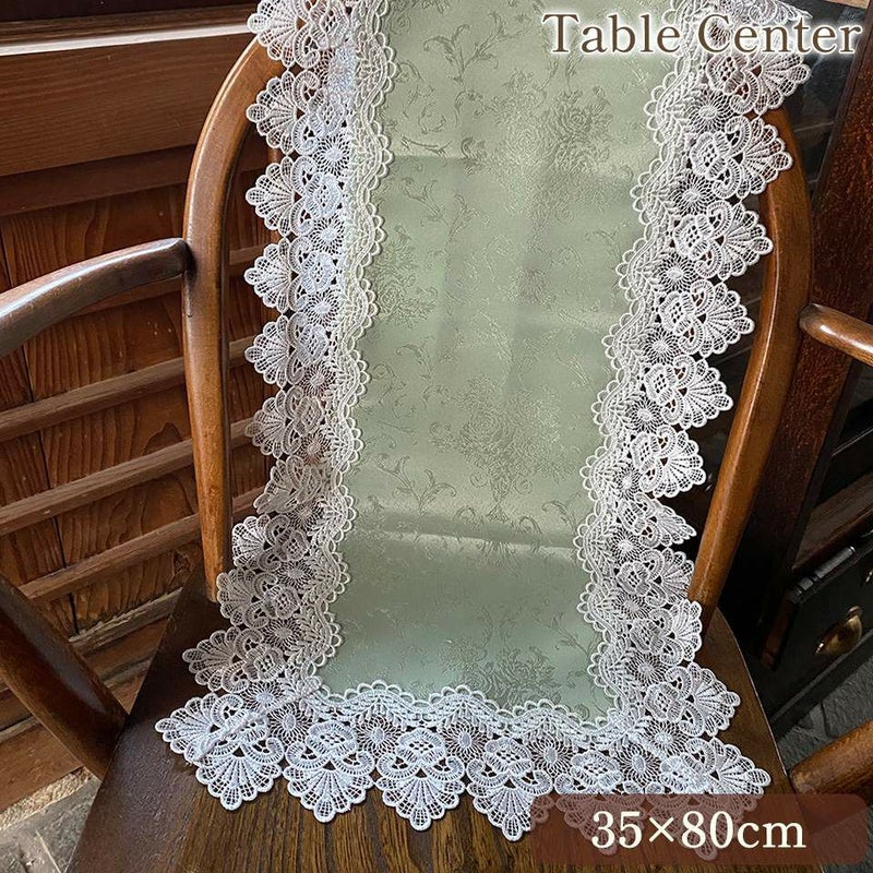 テーブルセンター 長方形 テーブルリネン 敷物 レース 画像1サムネイル