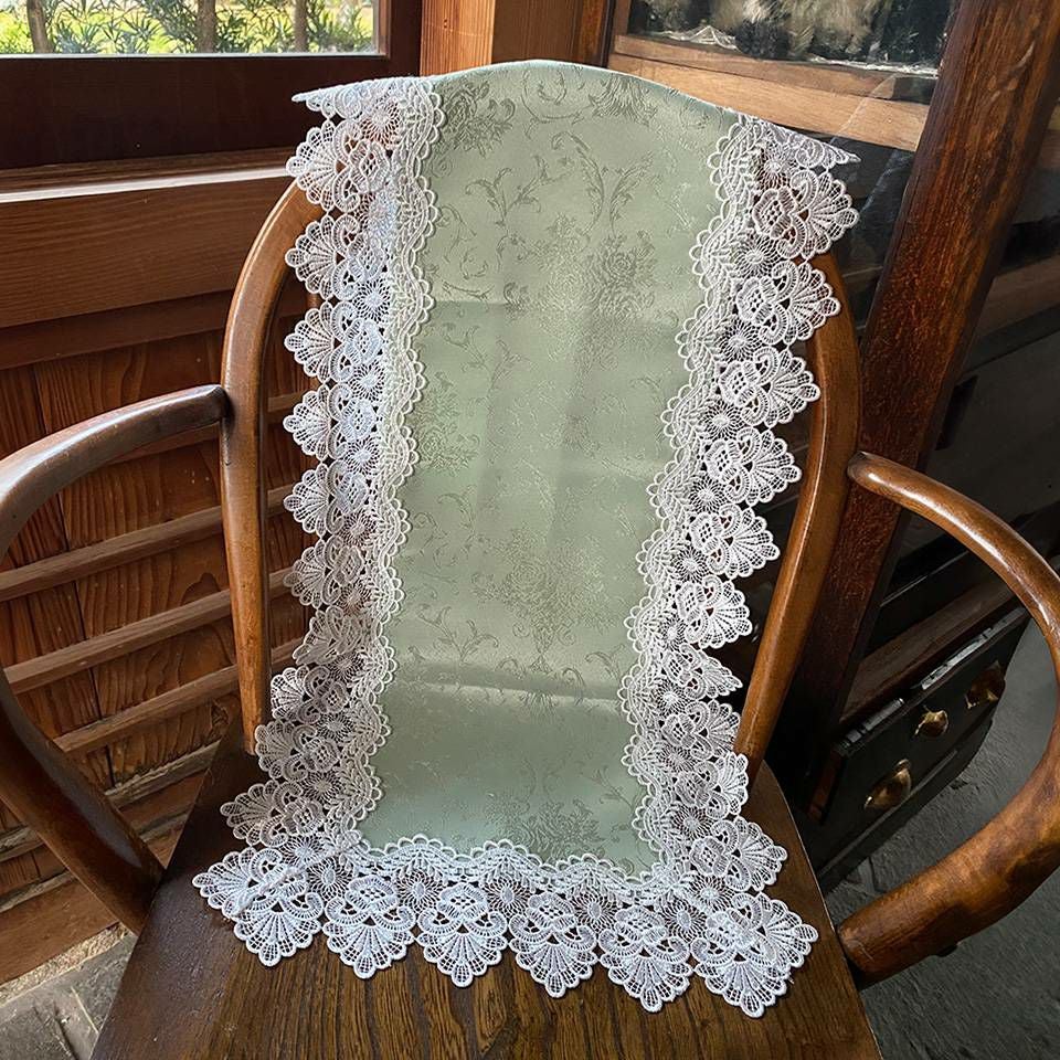 テーブルセンター 長方形 テーブルリネン 敷物 レース 画像4