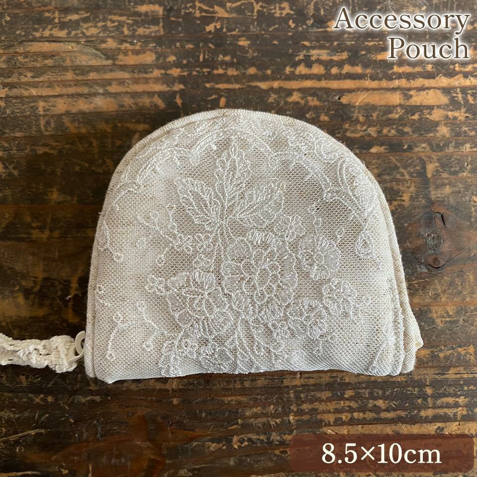 アクセサリーポーチ ポーチ 化粧ポーチ 旅行用 レース 画像1サムネイル