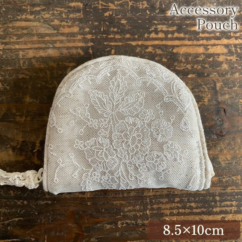 アクセサリーポーチ ポーチ 化粧ポーチ 旅行用 レース 画像1サムネイル