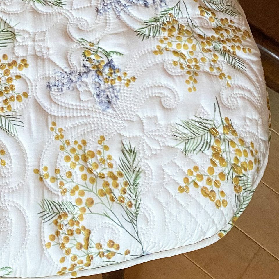 バテイシートクッション シートクッション 座面用 ホワイトキルト 画像2