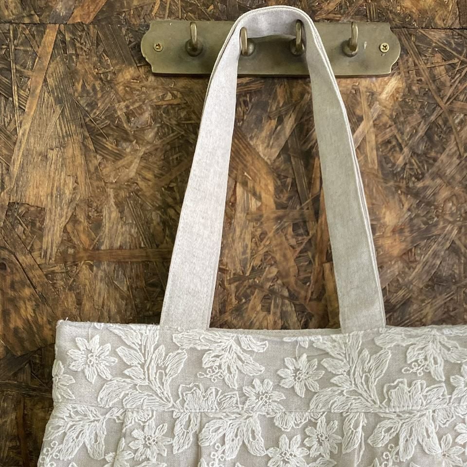 手提げバッグ バッグ 鞄 トートバッグ サブバッグ レース 画像4