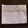 フラットポーチ 化粧ポーチ ピンク ファブリック レース 刺繍 ファッション雑貨 画像4