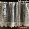 カフェカーテン カーテン 小窓用 ファブリック レース 刺繍 インテリア雑貨 画像1サムネイル
