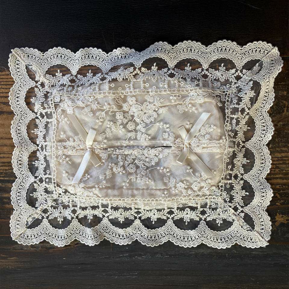 ティッシュボックスカバーのみ レース 刺繍 ファブリック インテリア雑貨 画像4
