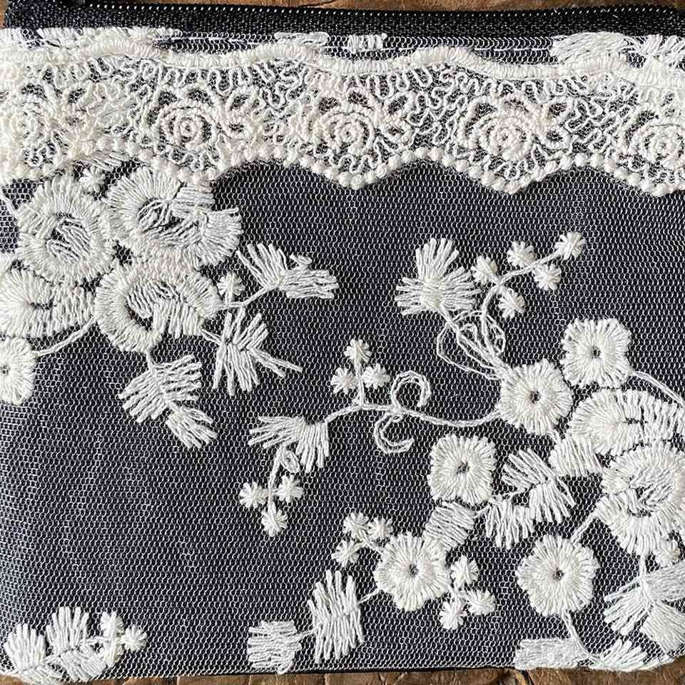 ミニティッシュケース＆ポーチ レース 刺繍 ファッション雑貨 画像2