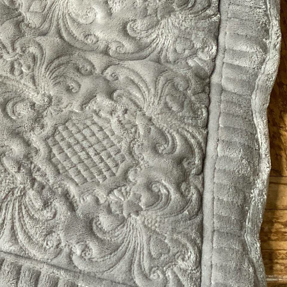 ロングシート 敷物 長方形 シルバーグレー 布製 リバーシブル インテリア雑貨 画像2