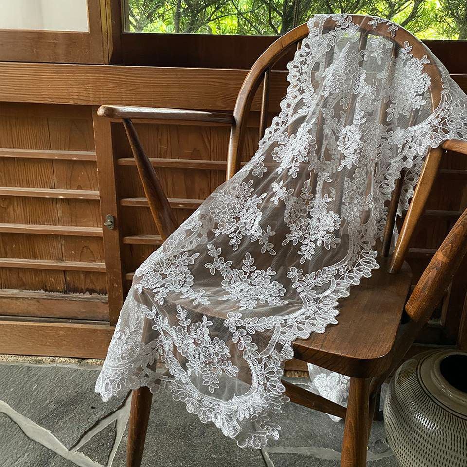 テーブルセンター 敷物 ファブリック レース 刺繍 インテリア雑貨 画像4