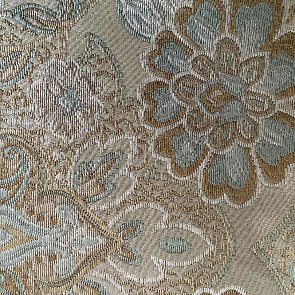 ランチョンマット フラワーライトブルー×ベージュゴールド プレースマット 布製 インテリア雑貨 画像3