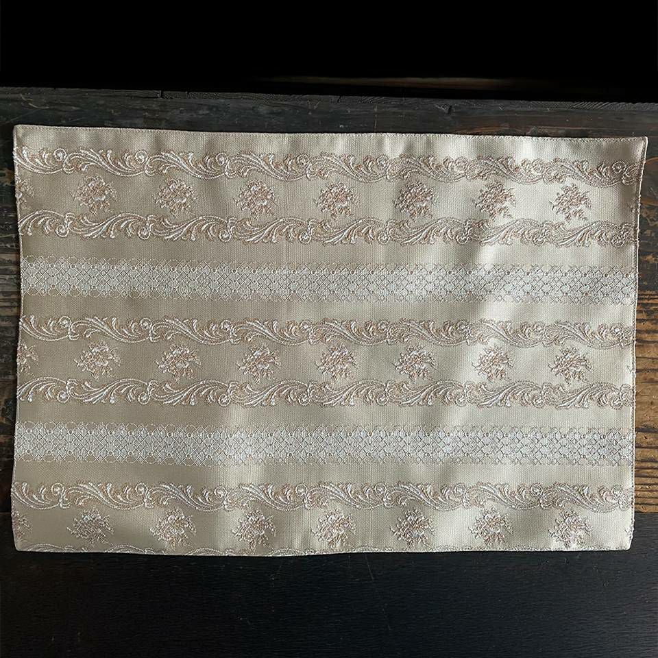 ランチョンマット ゴールド×ベージュ プレースマット 布製 インテリア雑貨 画像4