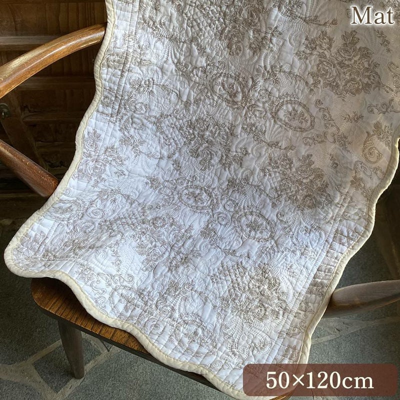 マット 敷物 キルト ベージュ 布製 インテリア雑貨 画像1サムネイル