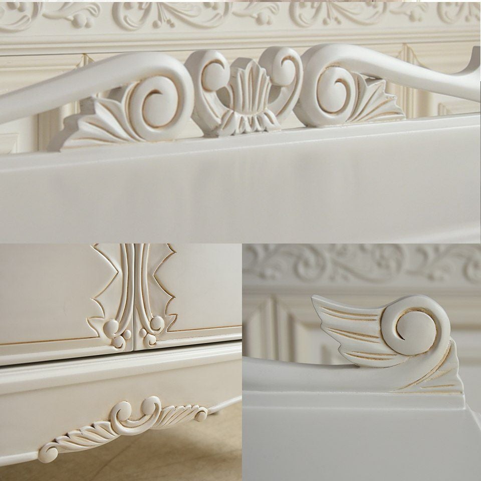 ロココ調 パルマ ワイド チェスト ホワイト 画像11