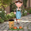 ヨーロピアン ガーデニング オブジェ 小さな庭師の少年 画像2