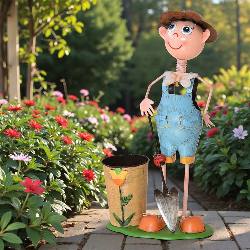 ヨーロピアン ガーデニング オブジェ 小さな庭師の少年 画像3