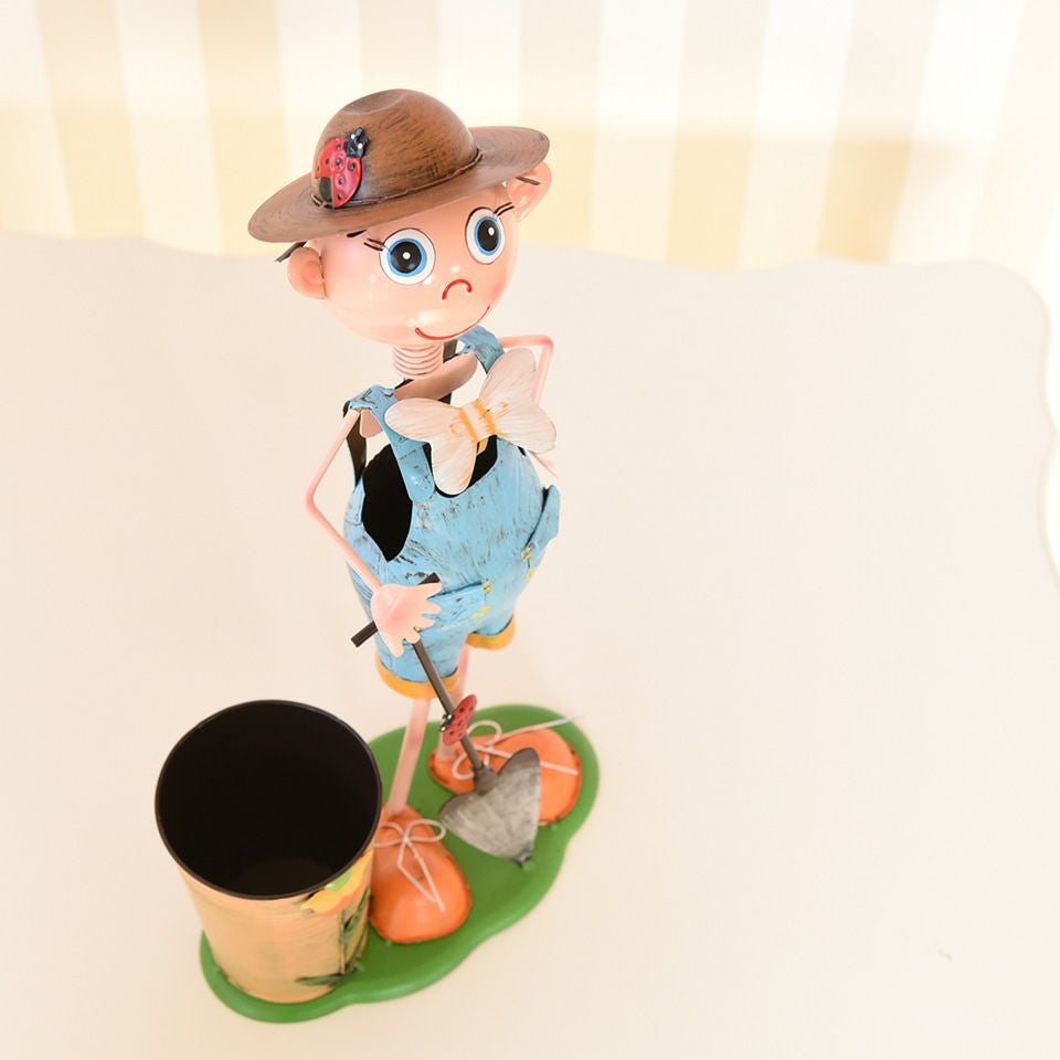 ヨーロピアン ガーデニング オブジェ 小さな庭師の少年 画像15