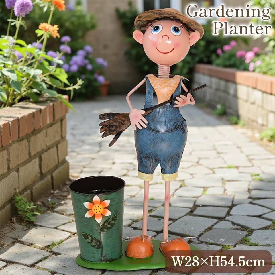 ヨーロピアン ガーデニング オブジェ 夕暮れのわんぱく少年 画像1サムネイル