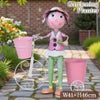 ヨーロピアン ガーデニング オブジェ 自転車の少女 画像1サムネイル