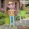 ヨーロピアン ガーデニング オブジェ 自転車の少年 画像1サムネイル
