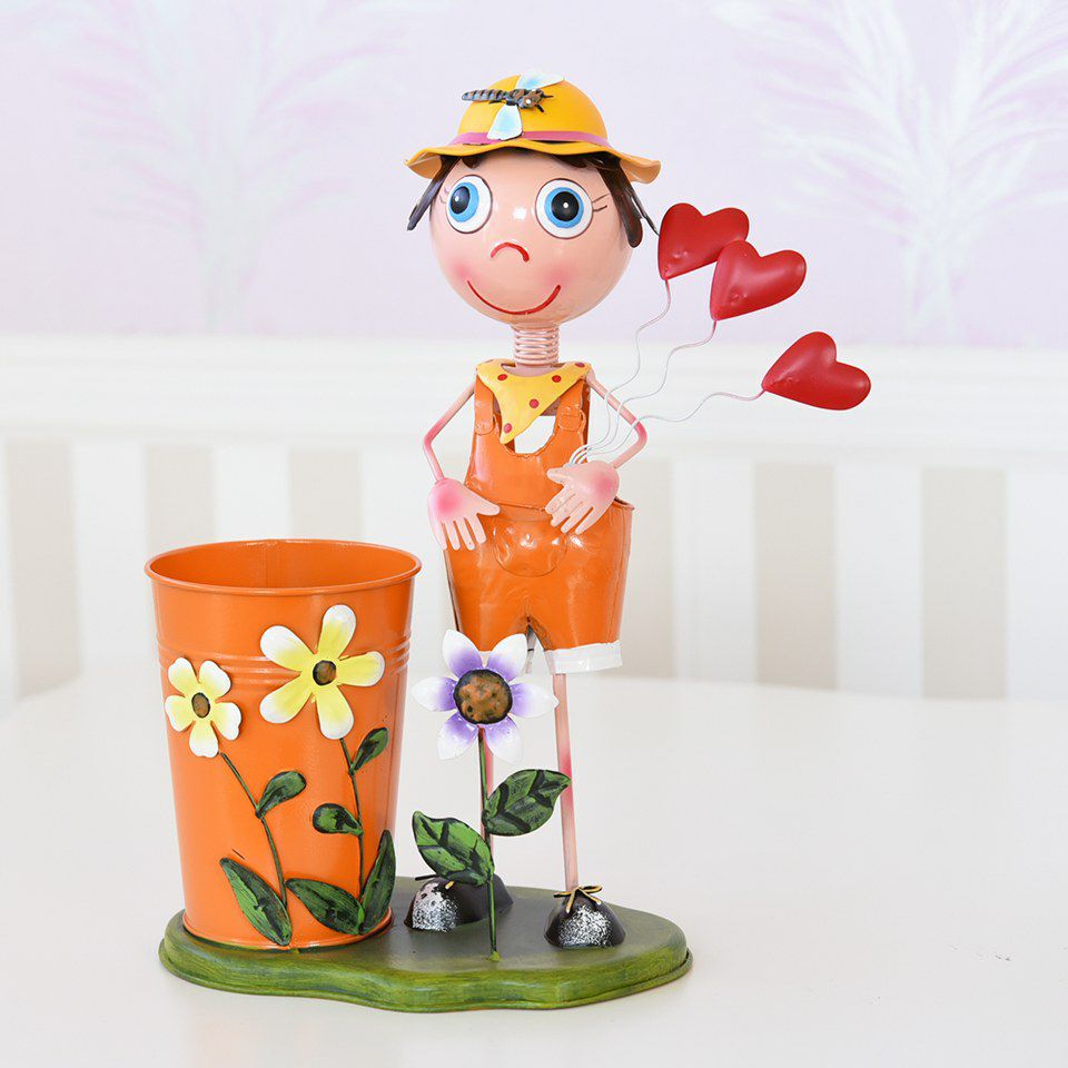 ヨーロピアン ガーデニング オブジェ ハートの少年 画像16