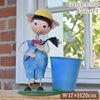 ヨーロピアン ガーデニング オブジェ ミニ 庭仕事の少年 画像1サムネイル