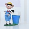 ヨーロピアン ガーデニング オブジェ ミニ 庭仕事の少年 画像16