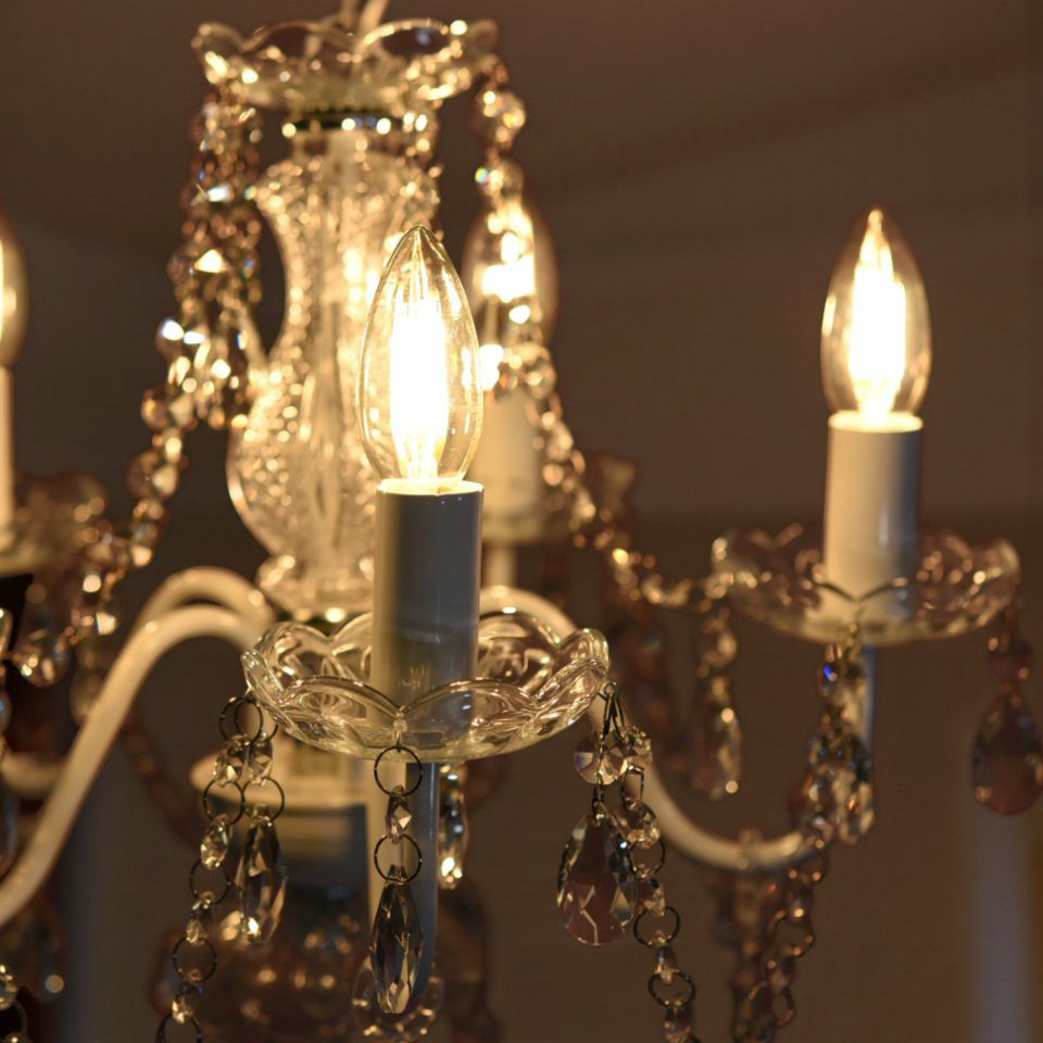 ロココ調 シャンデリア 5灯 ホワイト 画像6