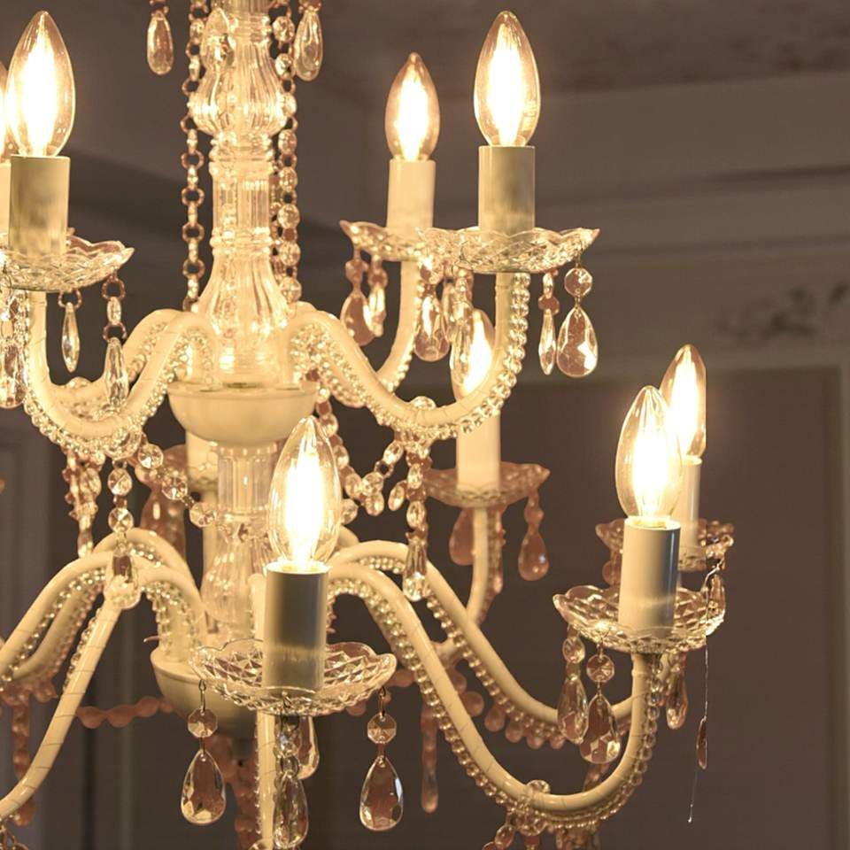 ロココ調 シャンデリア 12灯 ホワイト 画像6