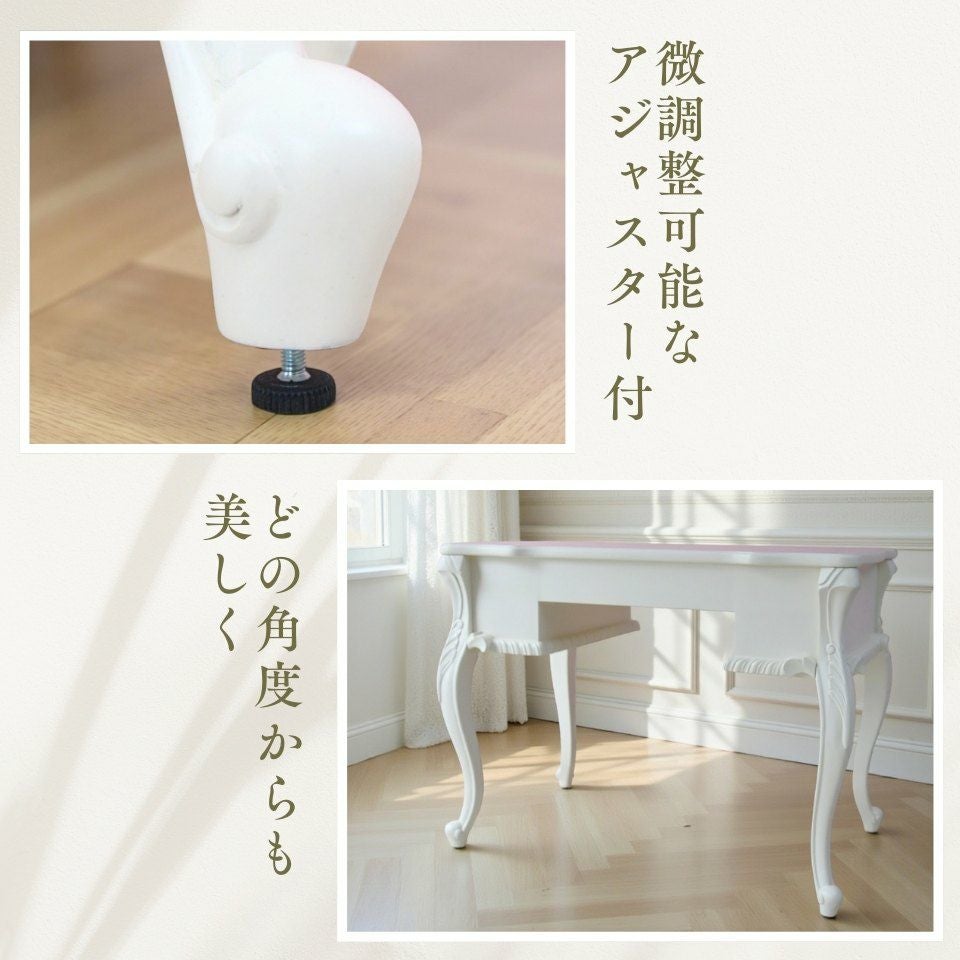 ロココ調 デスク ホワイト 机 画像11