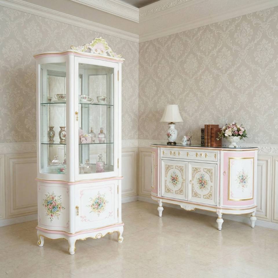 ロココ調 ROCOCOアントワネット 収納家具2点セット 画像2