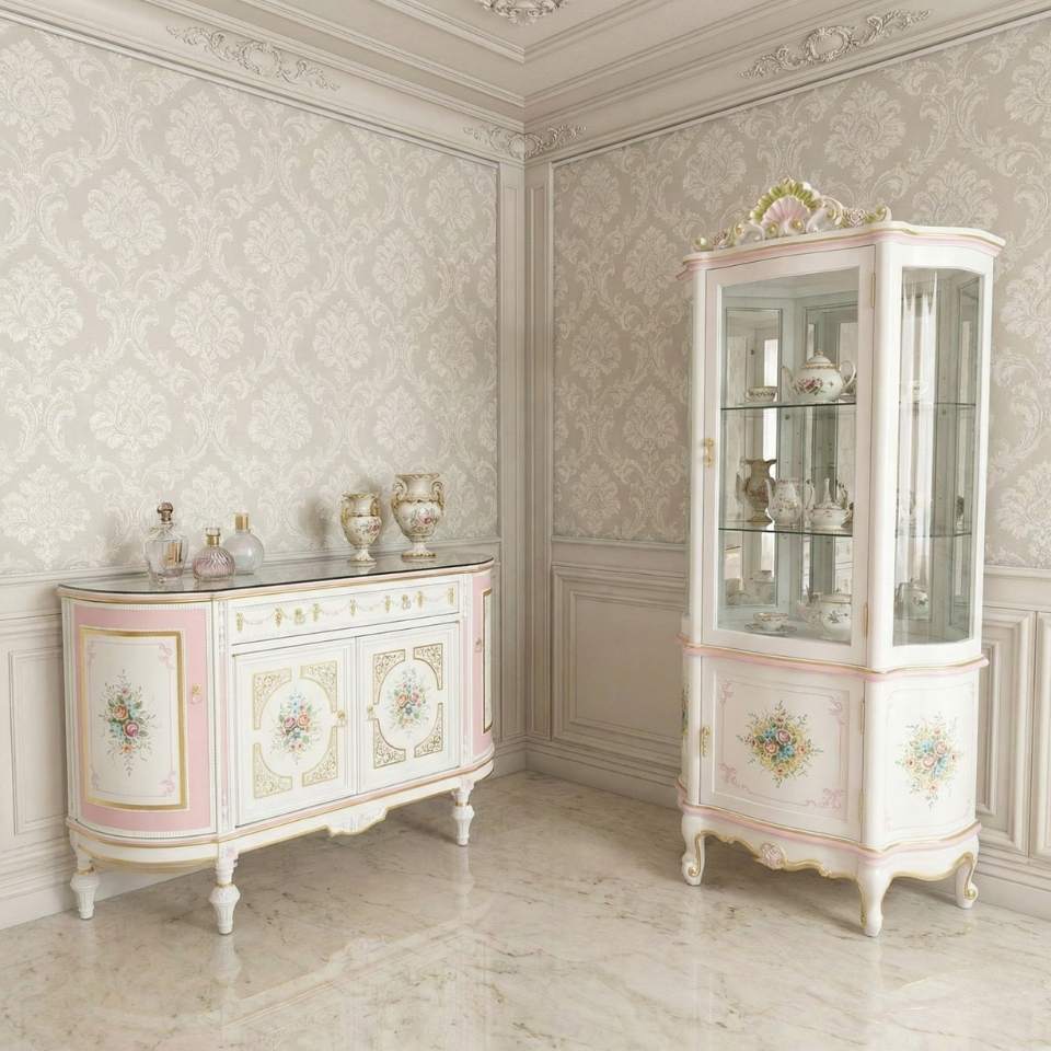 ロココ調 ROCOCOアントワネット 収納家具2点セット 画像4