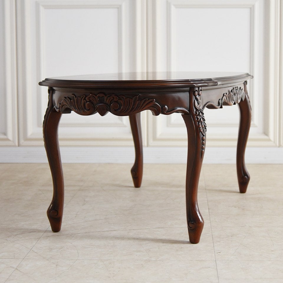 アンティーク調 センターテーブル 幅117cm マホガニー材 クラシック家具 画像4